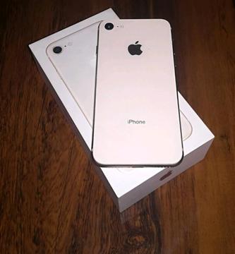 IPHONE 8 64GB GOLD IN THE BOX + WARRANTY - TRADE INS WELCOME (0768788354)