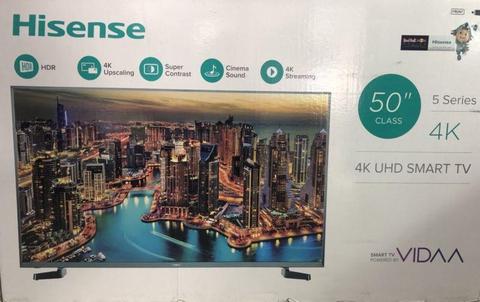Dealers special: HISENSE 50” SMART 4K ULTRA HD HDR LED NEW WITH WARRANTY