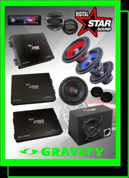Starsound car audio subwoofers , amps and mids GRAVITY AUDIO THE SOUND SHOP DURBAN 0315072463