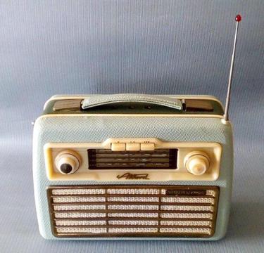 FOR SALE: Vintage Akkord K57 Pinguin portable valve radio, short wave