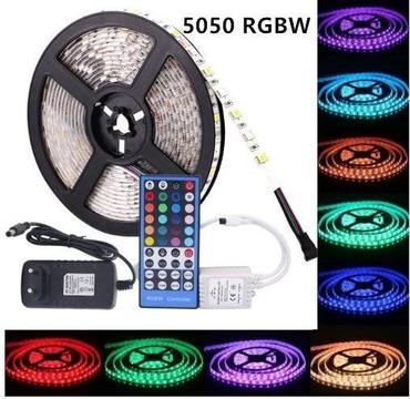 5050 RGB LED Strip Waterproof DC 12V 5M 300LED RGBW RGBWW LED Light Strips Flexible