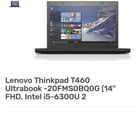 Lenovo T460 core i5 refurbished laptop in great condition