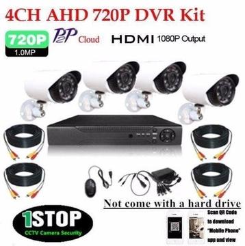 4CH 8CH AHD 720P CCTV KIT MOTION DETECTION REMOTE VIEWING