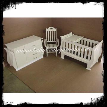 White sleigh furniture combo - brand new