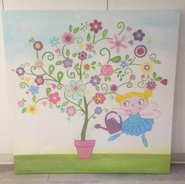 Beautiful big canvas for girls room