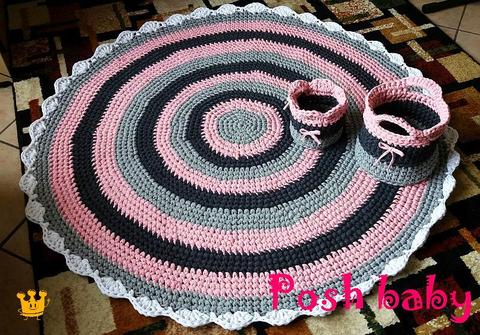 Crocheted cotton rugs