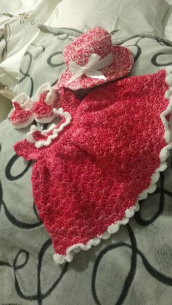 New Hand Crocheted Baby Clothes