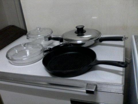 Solidex pans, Legend waterless pan, steak pan