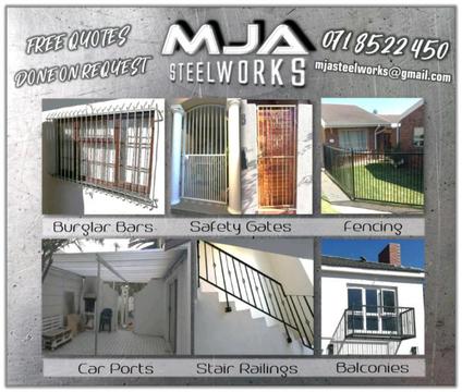 Burglar bars, safety gates, fencing, car ports, stair railings, balconies and MUCH more!