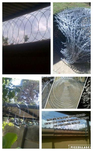 Spike Fencing / Razor wire supply and fitted / installations of fencing at low costs