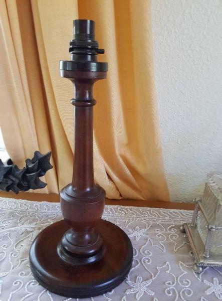 Vintage wooden solid Mahogany lamp