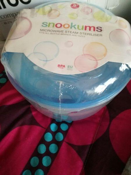 Baby Snookums microwave steam sterliser & baby bath mat for sale