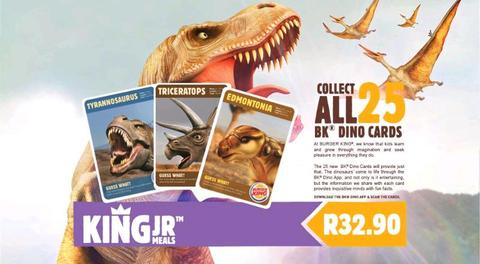 Dino cards from Burger King