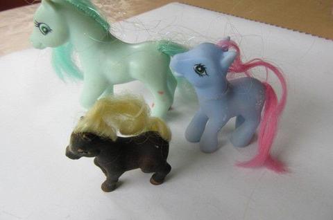 THREE SMALL VARIOU PONIES - AS PER SCAN