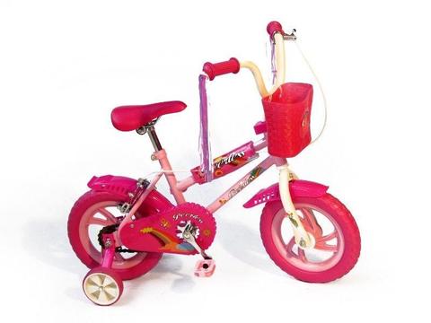 Shop Playpens | 12″ Girls BMX Bike with Training Wheels – Mauve & Pink