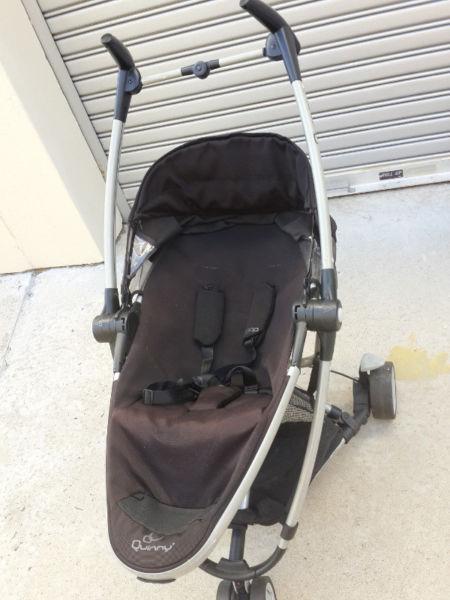 Quinny Zapp xtra very clean condition fabric excellent unmarked pram frame has few small scratches