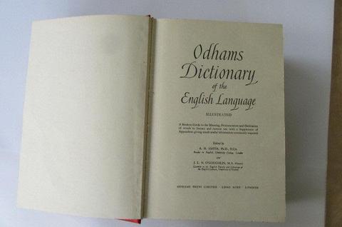 ODHAMS DICTIONARY OF THE ENGLISH LANGUAGE - ILLUSTRATED - 1333 PAGES - AS PER SCAN