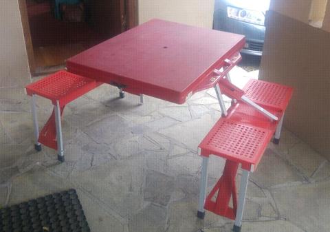 Fold out Camping Table with Chairs