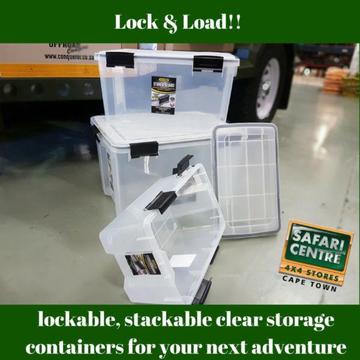 Safari Centre Cape Town - Lockable and stackable clear storage boxes in stock