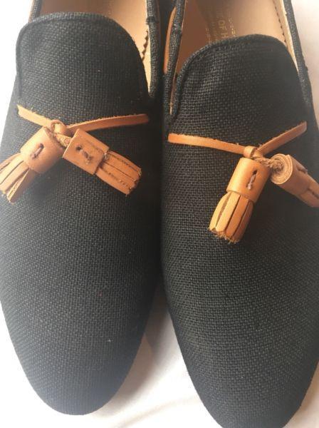 Men’s Black Slip on with leather tassel 9/43