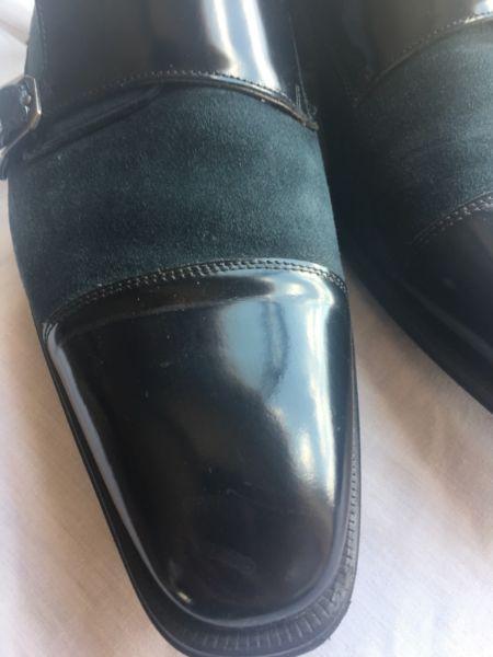 Navy blue Leather & Suede Men’s shoe 10.5/44.5