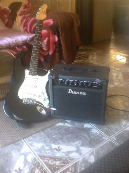 electric guitar and amp for sale