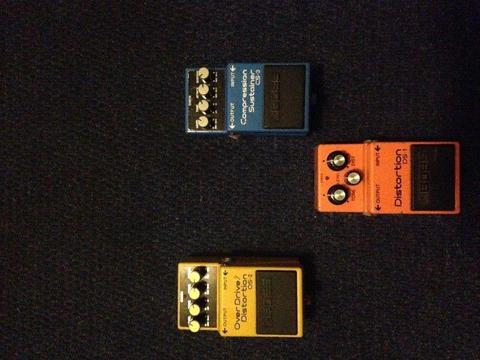 BOSS Pedals for Sale: DS-1, OS-2 and CS-3