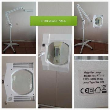 Magnifying Lamp & Stand For Sale