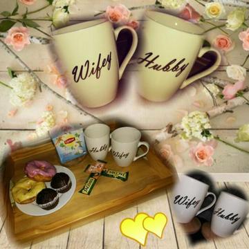 Mug set: Gorgeous Wifey & Hubby