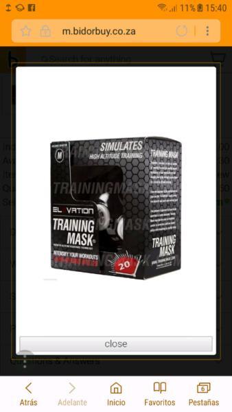 Elevation training mask