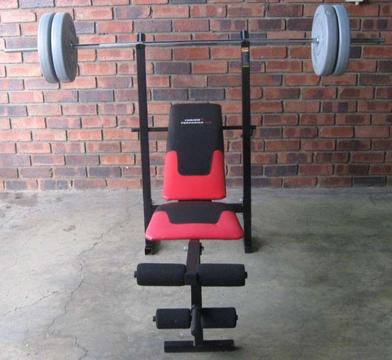 Trojan bench and weights