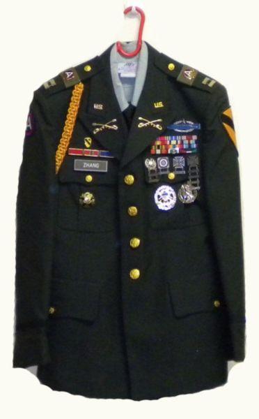 Original US Army Servise Uniform Class A + Free Cap , Belt , Shirt (first Cavalry)