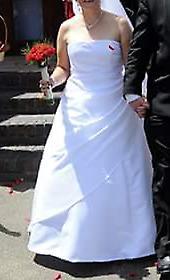 Beautiful White Satin Wedding Gown for Sale