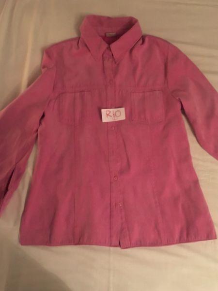 Pink suede ladies shirt