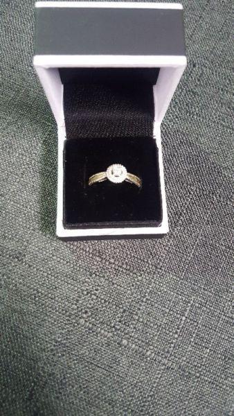 Engagement Ring for sale. Silver/Gold