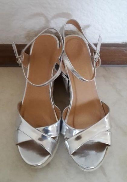 Silver Espadrilles Wedge Sandals from Woolworths