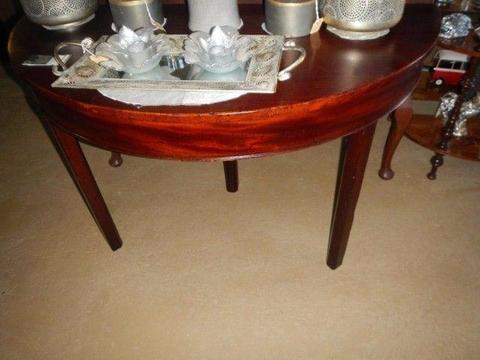 Victorian halfmoon table