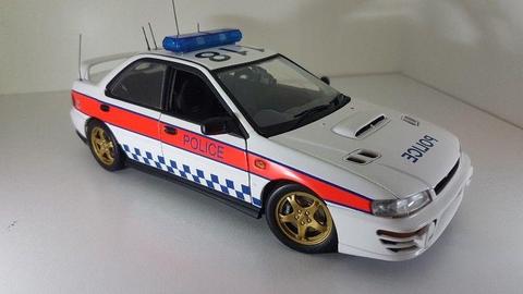 1/18 Autoart Subaru Impreza UK Police Car Scale Diecast Model Car