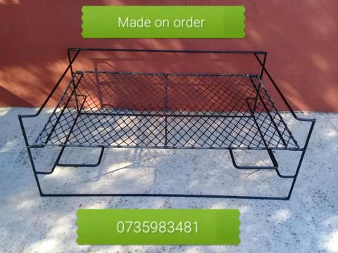 Mildsteel braai grid's and racks made on order