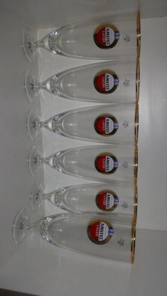 Amstel beer glasses