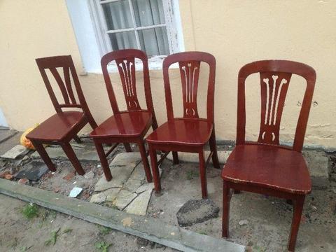 4 solid Brown chairs each R150