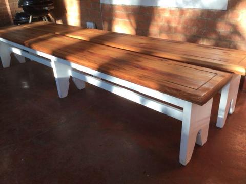 Solid wood well made benches x 2 priced each @heyjudes 240 length