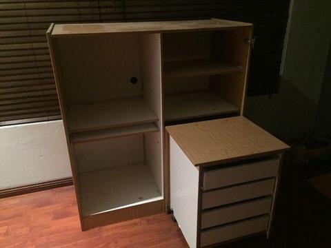 Desk converts to cupboard