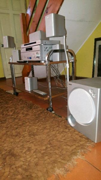 SONY Home Theatre Amplifier + 6 Speakers +Wharfdale Subwoofers for sale