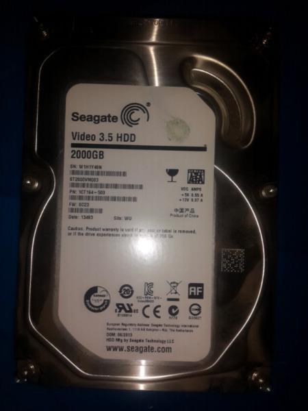 Seagate 2tb harddrive for sale R500