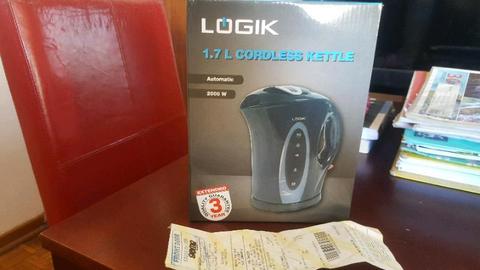 Brand new Logik cordless kettle with 3 yrs waranty