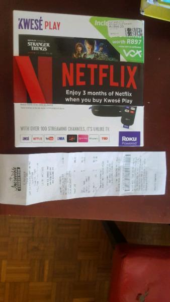 Immaculate condition tv box fully loaded with Netflix and waranty