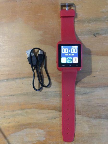 U8 Bluetooth Red Smart Watch- Brand New!