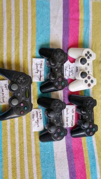 4 Ps3 controls-each have 1 issue..Fixable