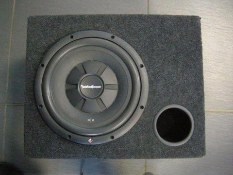 Rockford Fosgate Prime R2D2 12inch slimline subwoofer in a ported enclosure (250w RMS/500w max)